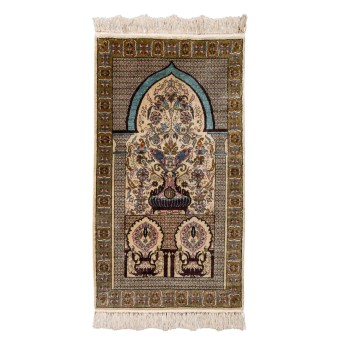 Orientteppich aus Seide. TUNESIEN, 1980er Jahre, 121x67 cm.