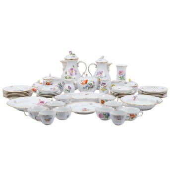 MEISSEN coffee/tea service 'German Flower', 20th century