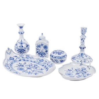 MEISSEN 6-piece set 'Onion pattern', 20th century