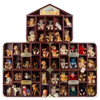 STEIFF 5-piece set with over 50 cuddly toys, 1970s-2000s,