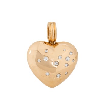 Anhänger/Einhänger 'Herz', besetzt  mit 13 Brillanten,