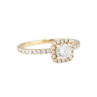 Ring mit synth. Diamanten,