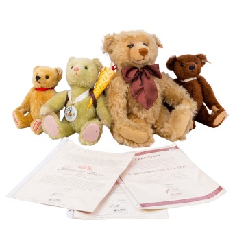 STEIFF 4-piece set of bears from limited special editions, 1998-2002,