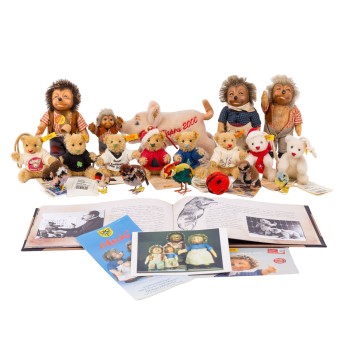 STEIFF 19-tlg Konvolut Plüschtiere, 1980er-2000er Jahre,