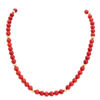 Necklace made from coral beads