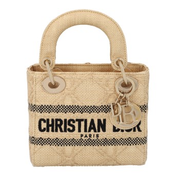DIOR DIOR Handtasche 'MINI LADY D-LITE RAFFIA'.