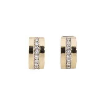 Paar Creolen mit 18 Brillanten,