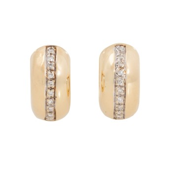 Paar Klappcreolen mit 20 Brillanten,