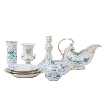 MEISSEN 9-piece set, 1st choice, 20th century: