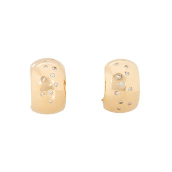 Paar Ohrsteckclips mit 20 Brillanten,