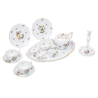 HEREND tea service for 2 persons 'Rothschild', 20th century