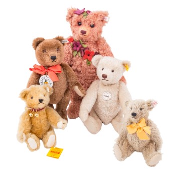 STEIFF 5-tlg Konvolut aus limitierten Sondereditionen, 1993 - 2007,