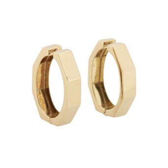 Pair of hinged creoles,