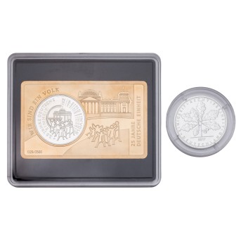 BRD/ Silber -  1x 1 Unze Quadriga 2017, 1x 25 Euro 2015,
