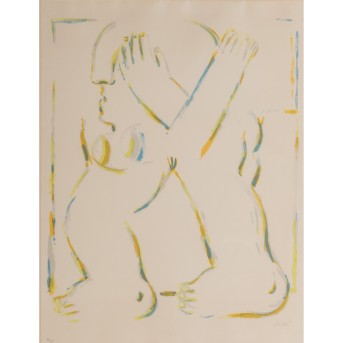 ANTES, HORST (1946-1999), 'Frau mit gekreuzten Armen',