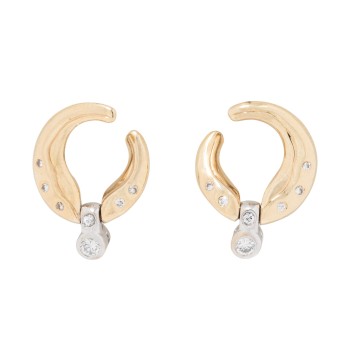 Paar Ohrstecker mit 14 Brillanten,