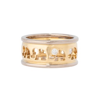 Ring 'Elefantenparade' mit 4 Brillanten,