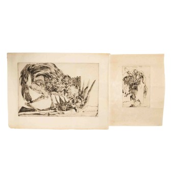 JANSSEN, HORST (1929-1995), 2 aquatint etchings,