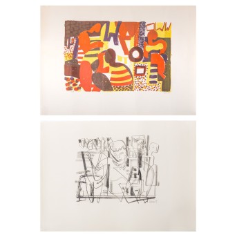 SCHURR, ERICH (1906-?), 2 abstract compositions with figures,