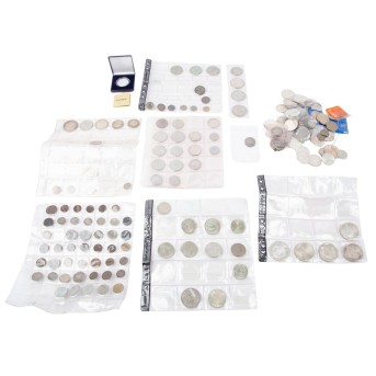 A mixed collection of coins and medals German Empire & All World