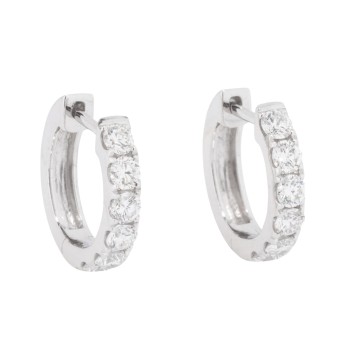 Paar Creolen mit 12 Diamanten