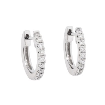 Paar Creolen mit 18 Diamanten