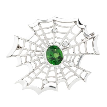 Brosche 'Spinnennetz'