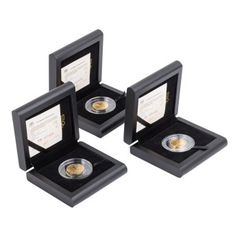 Russland /GOLD - Olympische Winterspiele in Sochi 3 x 50 Rubel 2014 PP