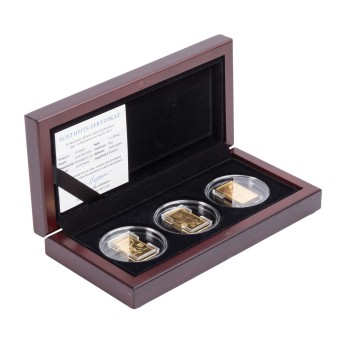 Russland /GOLD - Olympische Winterspiele in Sochi 3 x 100 Rubel 2014