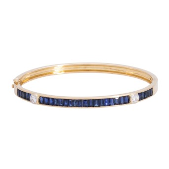 Bangle with sapphires and diamonds,