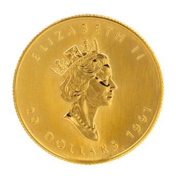 Kanada /GOLD - 1/2 oz Maple Leaf, 20$ 1991
