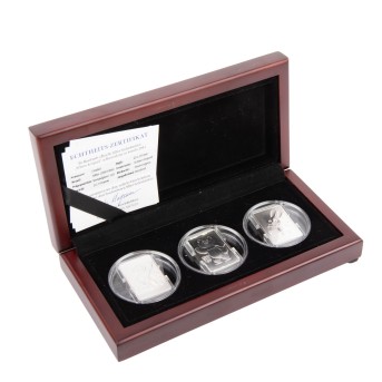 Russland /SILBER - 3 x 3 Rubel Olympische Winterspiele Sotschi 2014