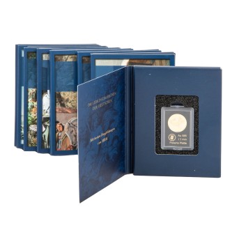 BRD - 200 Jahre Grimms Märchen, 8 x Goldmedaillen à 0,9 Gramm fein