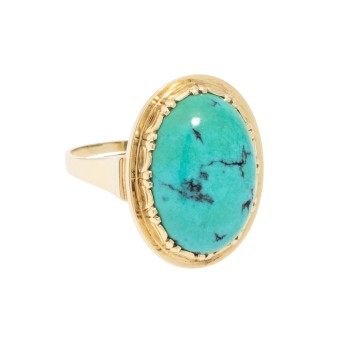 Ring mit Türkiscabochon,