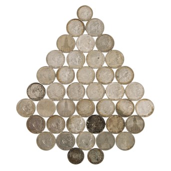 Third Reich - Collection of 2 RM and 5 RM pieces. 41 pieces.