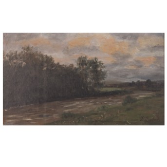 KORNBECK, JULIUS (1839-1920), &quot;River in the Alb foreland&quot;,