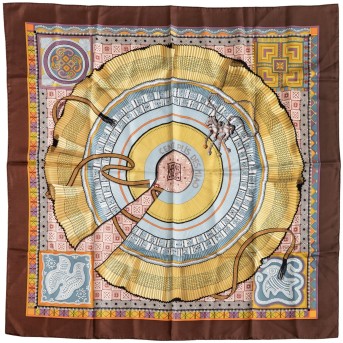 HERMÈS silk carré 'CENT PLIS DES MIAO',