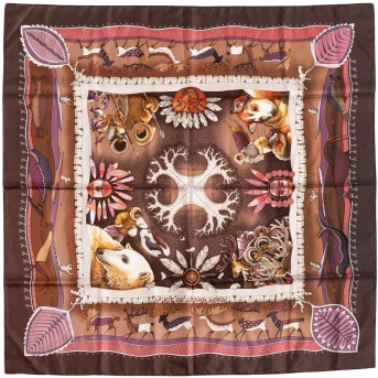 HERMÈS silk carré 'LA VIE DU GRAND NORD',