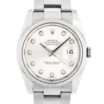 ROLEX Datejust 36 Ref 116234 'LC100' men's watch from 2010, box and papers. 