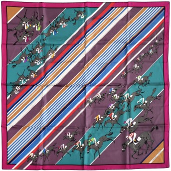HERMÈS silk carré 'LES COURSES',