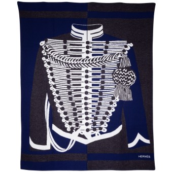 HERMÈS bedspread 'BRANDEBOURGS'.