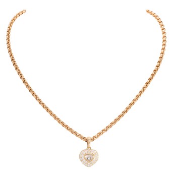 CHOPARD &quot;Happy Diamonds&quot; heart pendant on chain,