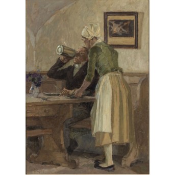 VON HAUG, ROBERT (1857-1922) "Kleine Herberge" 1919