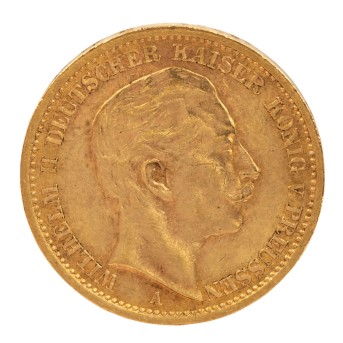 Dt. Kaiserreich Preussen/GOLD - Wilhelm II. 20 Mark 1907 J.252.