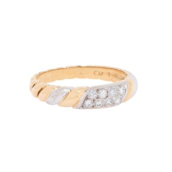 Bandring mit 8 Brillanten zus. 0,14 ct (grav.),