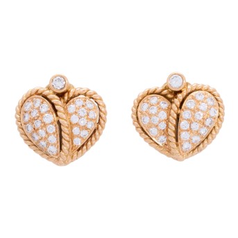 MAAS Ohrclips mit Brillanten von zus. ca. 1,7 ct,