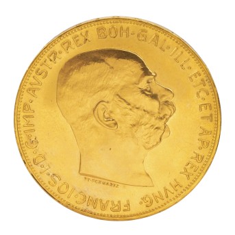 Österreich/GOLD - Franz Joseph I. 100 Kronen 1915 "offizielle Nachprägung".