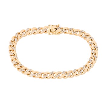 Panzerarmband mit Brillanten,