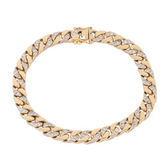 Panzerarmband mit Brillanten,