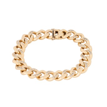 Panzerarmband mit Brillanten,